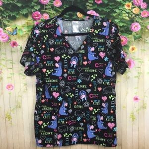 Used Large scrub top Disney Eeyore